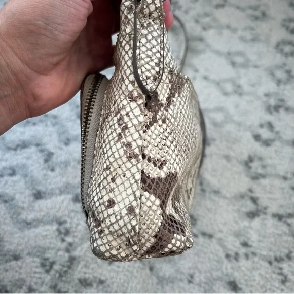 Margot New York Molly Crossbody Leather Bag Snake Skin Print - Picture 7 of 14